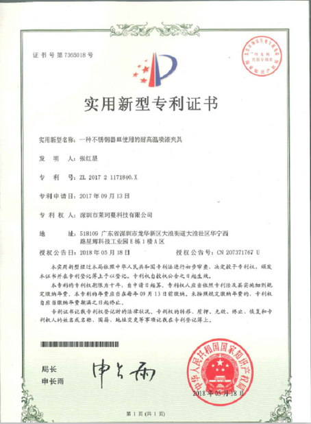 China Shenzhen Luckym Technology Co., Ltd. Certificaten